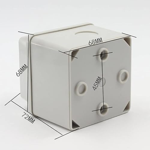 Miniatura 2 de 1 interruptor universal de selección de cambio, con caja impermeable, interruptor de alimentación doble, 3 posiciones 4 terminales, interruptor de