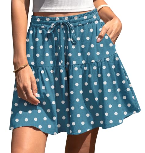 TARSE Womens Linen Skirt Pants Wide Leg Flowy Shorts Skort