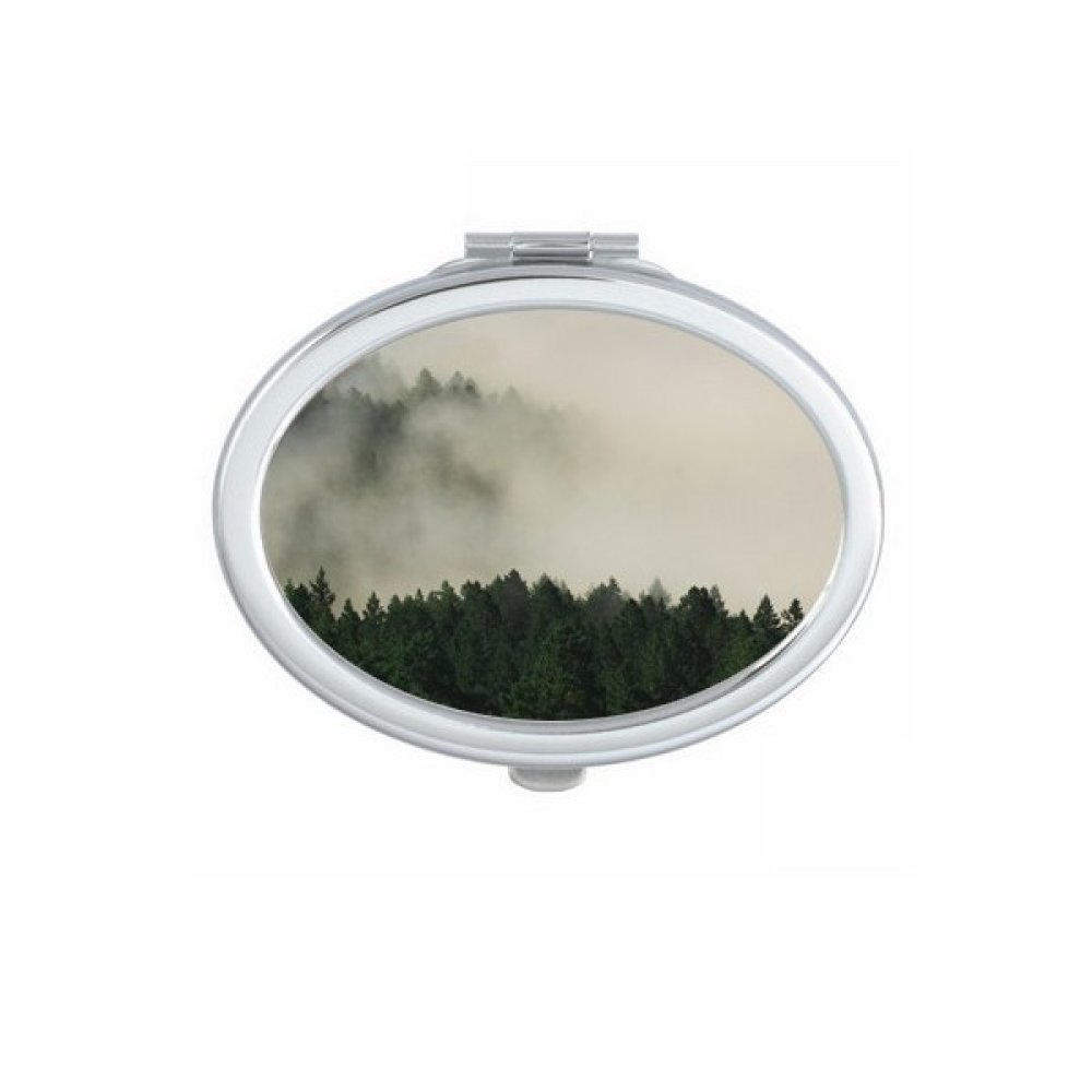Miroir ovale de poche pour retouches maquillage au bureau ou en voyage