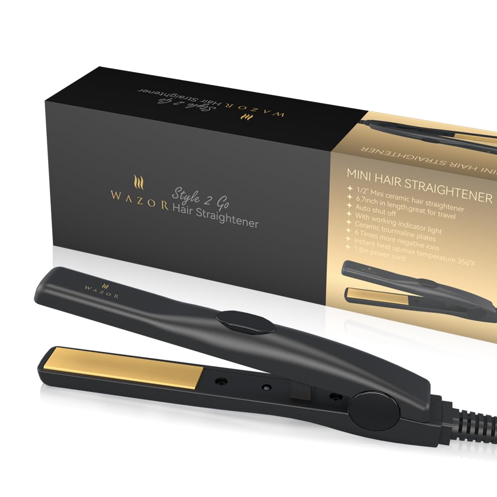 Lightweight Portable Hair Straightener, 0.5 Inch Mini Flat Iron