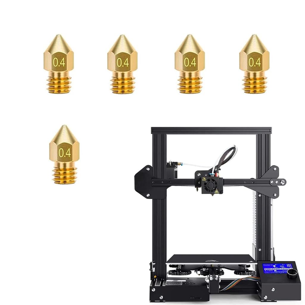 Serplex® MK8 0.4mm Brass Nozzle Extruder Nozzles 3D Printer Nozzles MK8 Nozzle Extruder Nozzles Brass Extruder Nozzle MK8 Nozzles for Creality Ender 3/3 Pro/3 V2, Ender 5/5 Pro, CR-10/10S-image-17