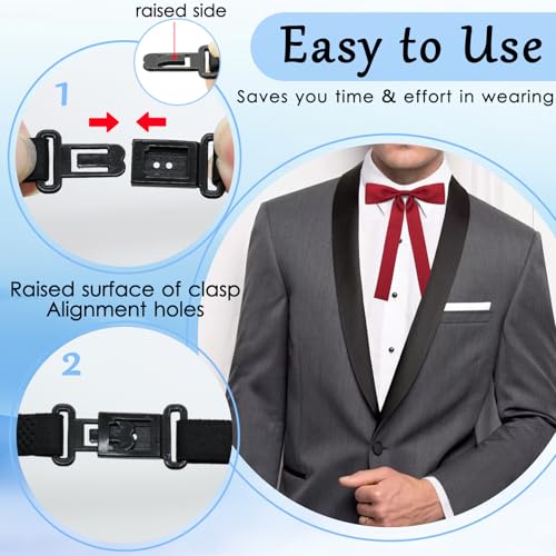 Image of Luckyvestir Mens Bow Tie, Western Ties for Men, Black Bowtie for Women, String Colonel Ribbon Tie for Party Prom Wedding