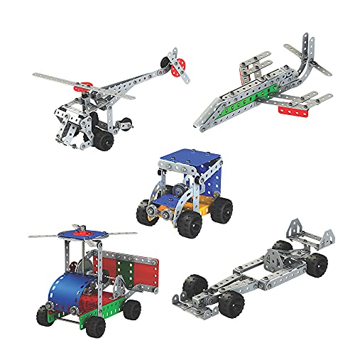 Image of MECHANIX - 5 DIY, Educational, Learning, Stem, Building and Construction Toys & DIY Stem and Steam Education Metal Construction Set (Motors & Gears) for Boys & Girls (Robotix - 0)