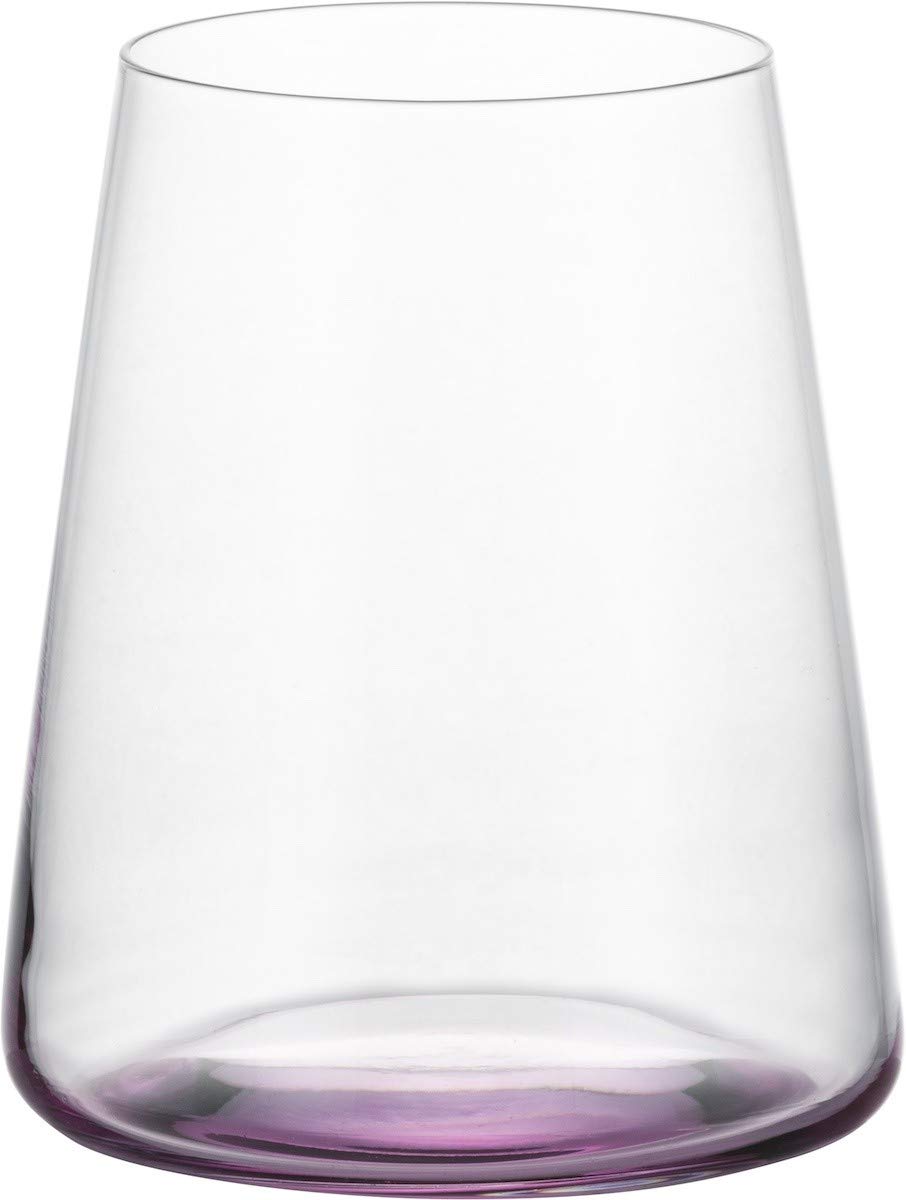 Dekomiro Eisch Becher Set Cono 4 Stück grau petrol blau rose 500 ml mit Glasreinigungstuch