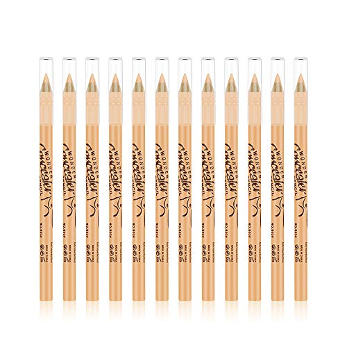 Ownest 12 Packs Wonder Concealer Pencil,Highlighter Concealer Stick Set, Makeup Contour Concealer,Waterproof Long Lasting Full Coverage Foundation Concealer for Eye Dark Circles Spot, Scar,Tattoos-B03