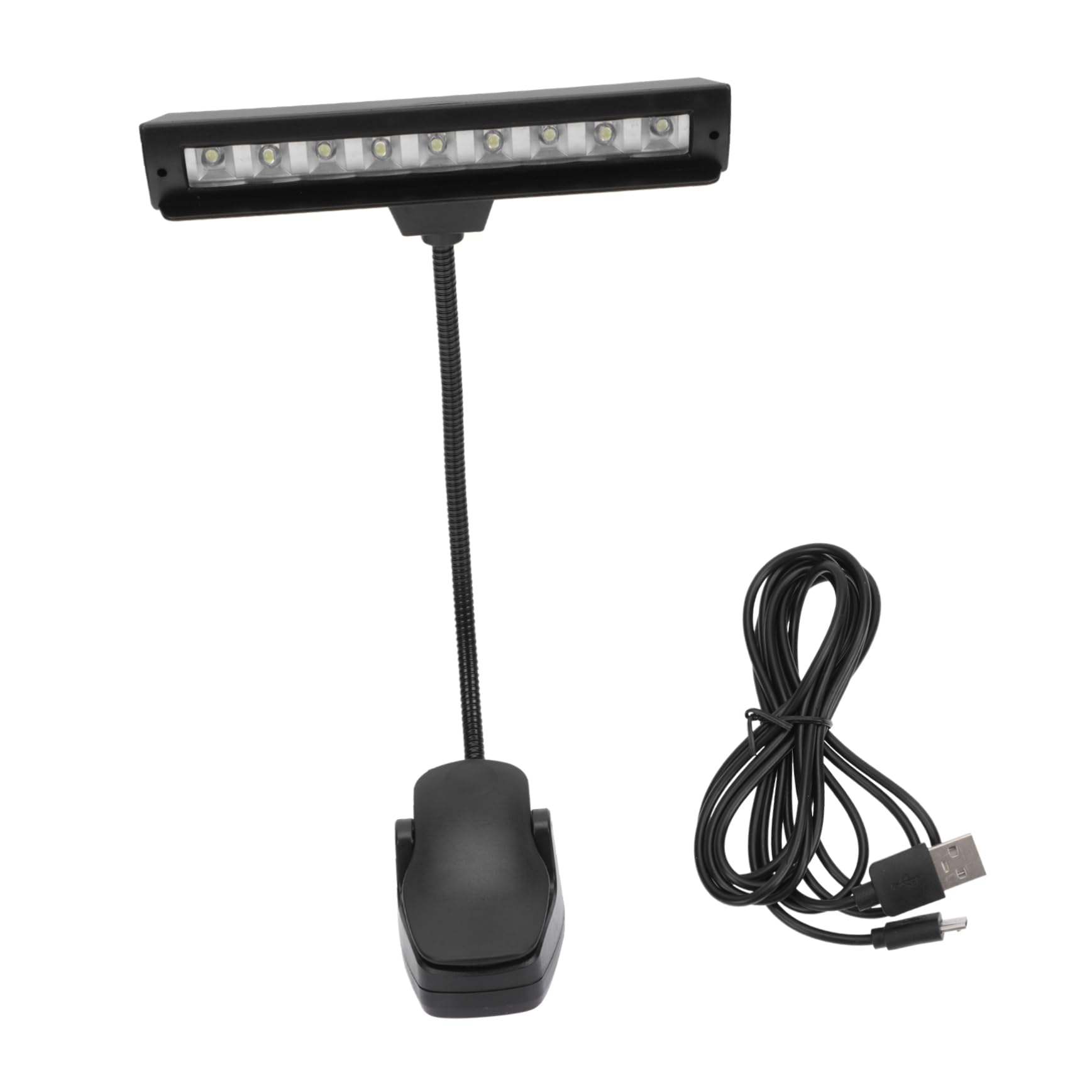 Hemoton Sturdy Music Score Clip Light Rechargeable Eye Protection Reading Lamp Night Studying Desk Lamp for Guitarists