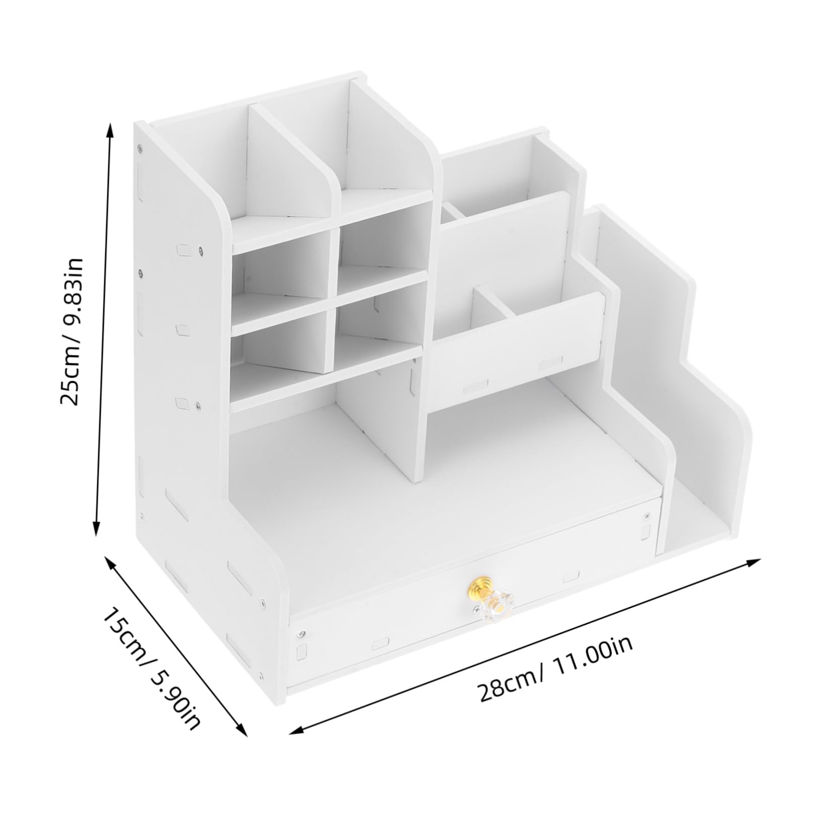 HOMSFOU Portapenne Da Scrivania Design Inclinato Organizer Per Pennarelli e Cancelleria Ripiano Portaoggetti Per Realizzato Per Durata e Finitura Elegante