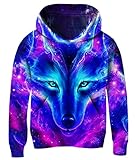 AIDEAONE Niñas Niños Sudaderas Sueltas 3D Gráfico Impreso Fleece Pullover Sudaderas con...