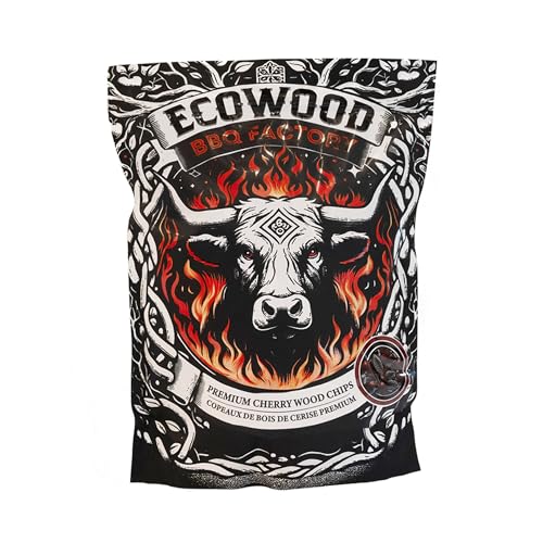 Don Bardo - Wood Smoker Chips - Apple Cherry Mesquite Hickory & Oak. Can Be Used on Gas or Charcoal Grills. Smoke Wood Chips for Grilling BBQ & Camping. 1.2 LB Bag (Cherry).
