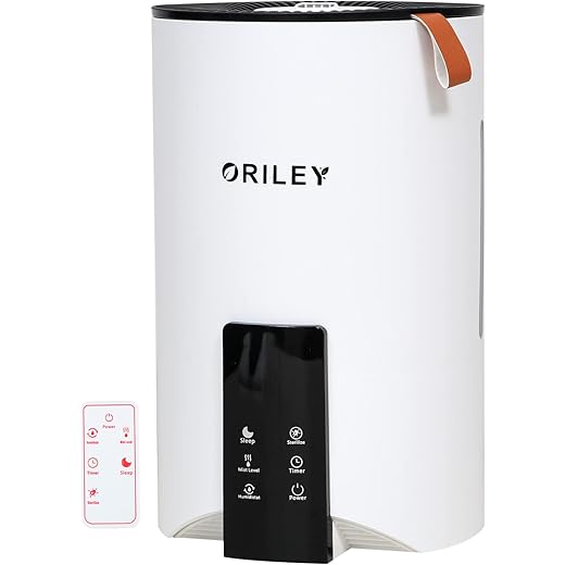 Oriley 2110 Ultrasonic Cool Mist Humidifier With Remote Control and Digital LED Display For Dryness, Cold And Cough, for Home Office Adults and Baby Bedroom (1 Year Warranty) (3.5L, 22W, White)