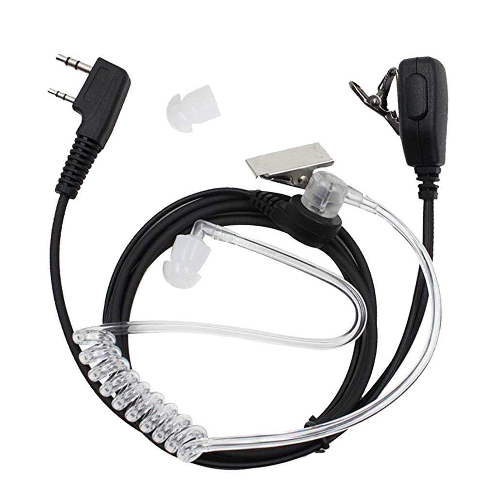 ATORSE® 2 Pin Ptt Walkie Headset with Microphone for Kenwood Quansheng Tyt Baofeng