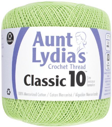 Coats Crochet Aunt Lydia's Crochet, Cotton Classic Size 10, Wasabi by Coats Crochet