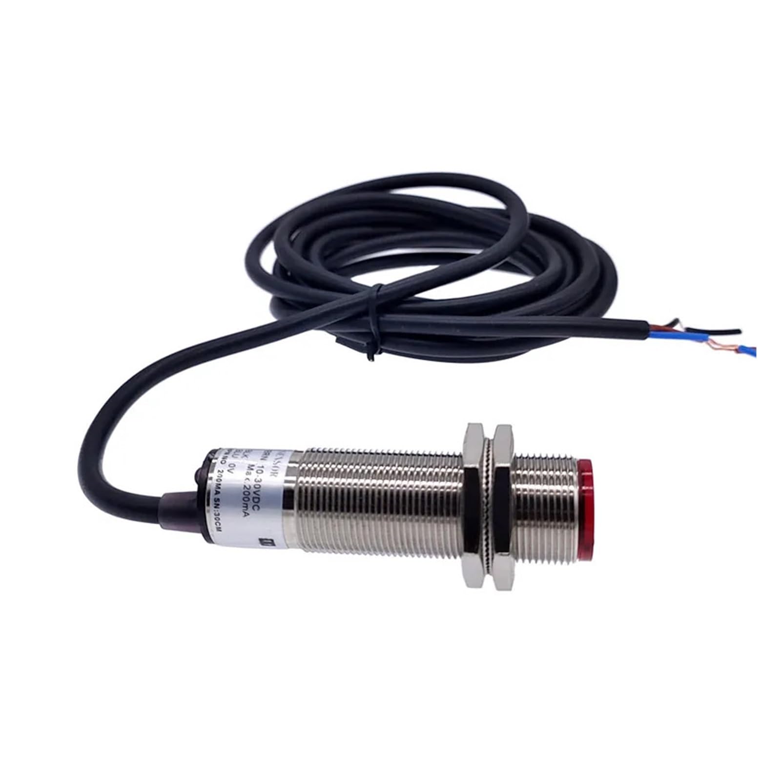 Sensor de Haz láser fotoeléctrico de Metal M18, Interruptor infrarrojo for Evitar obstáculos, Rango de detección de 5-30cm, Ajustable NPN PNP NO(L4183013-JG PNP NO)
