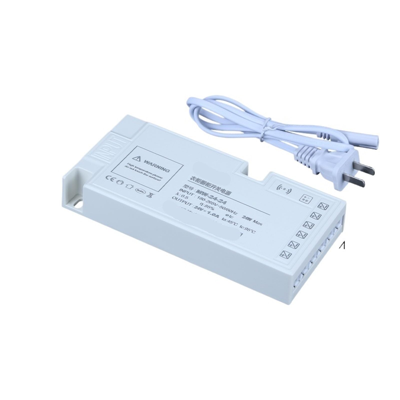 PWANUIGTE Wardrobe Cabinet Wine lamp Dedicated Power Supply 12V with Transformer 220 to 24V Connected to The Switch(MW-24W-24V)