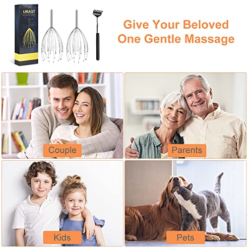 URAQT Kopfmassagegerät, 3-teiliges Set Kopfmassage Spinne Kopfspinne mit 20 Fühler, Kopfkrauler mit rückenkratzer, Kopf Massagespinne für Relax Wellness Head Massage - Image 8