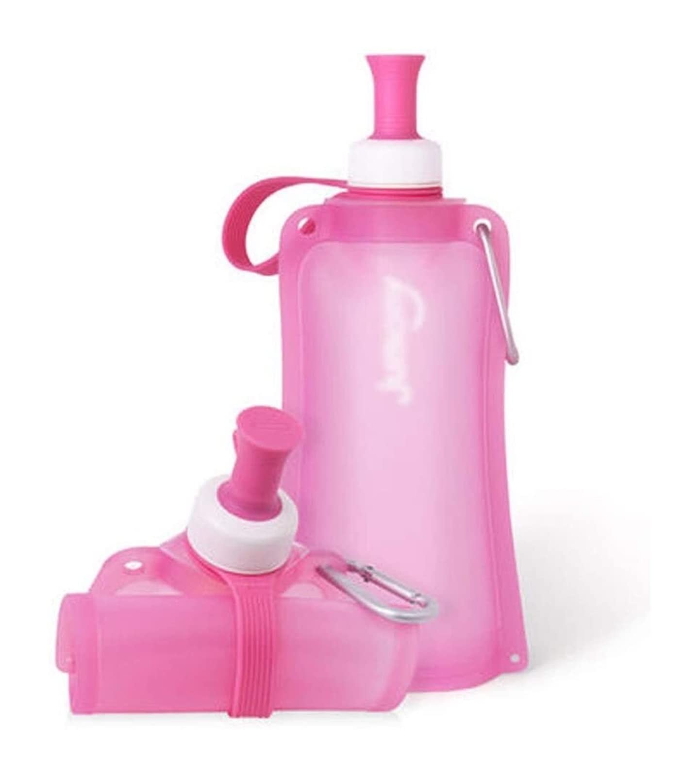 IRYZE Gourde Sport Gourdes d'eau Gourde Bouteille d'eau Pliable, Bouteille de Gym Pliable, avec Valve Anti-Fuite Bouteilles d'eau en Silicone Platine Bouteille d'eau (Color : G, Size : 550ml)