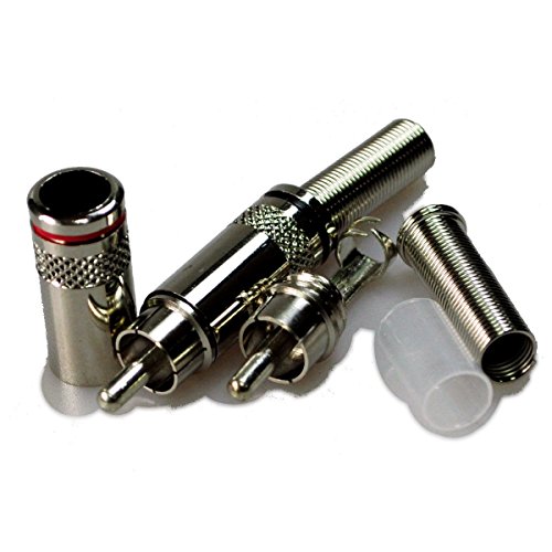 Conector RCA macho para cable de audio vídeo y adaptadores de soldar 3