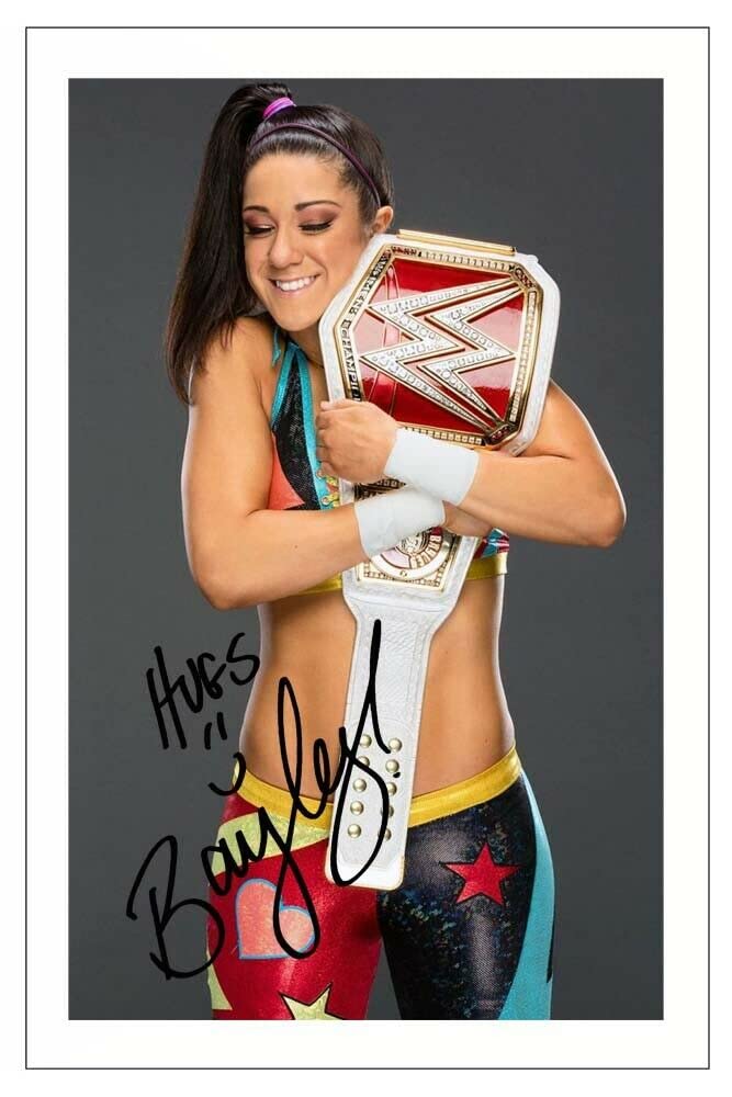 Bayley Signed 12x8 Inch Photo Print Pre Printed Signature Wrestling Diva Autograph Gift Artwork, Wall Art