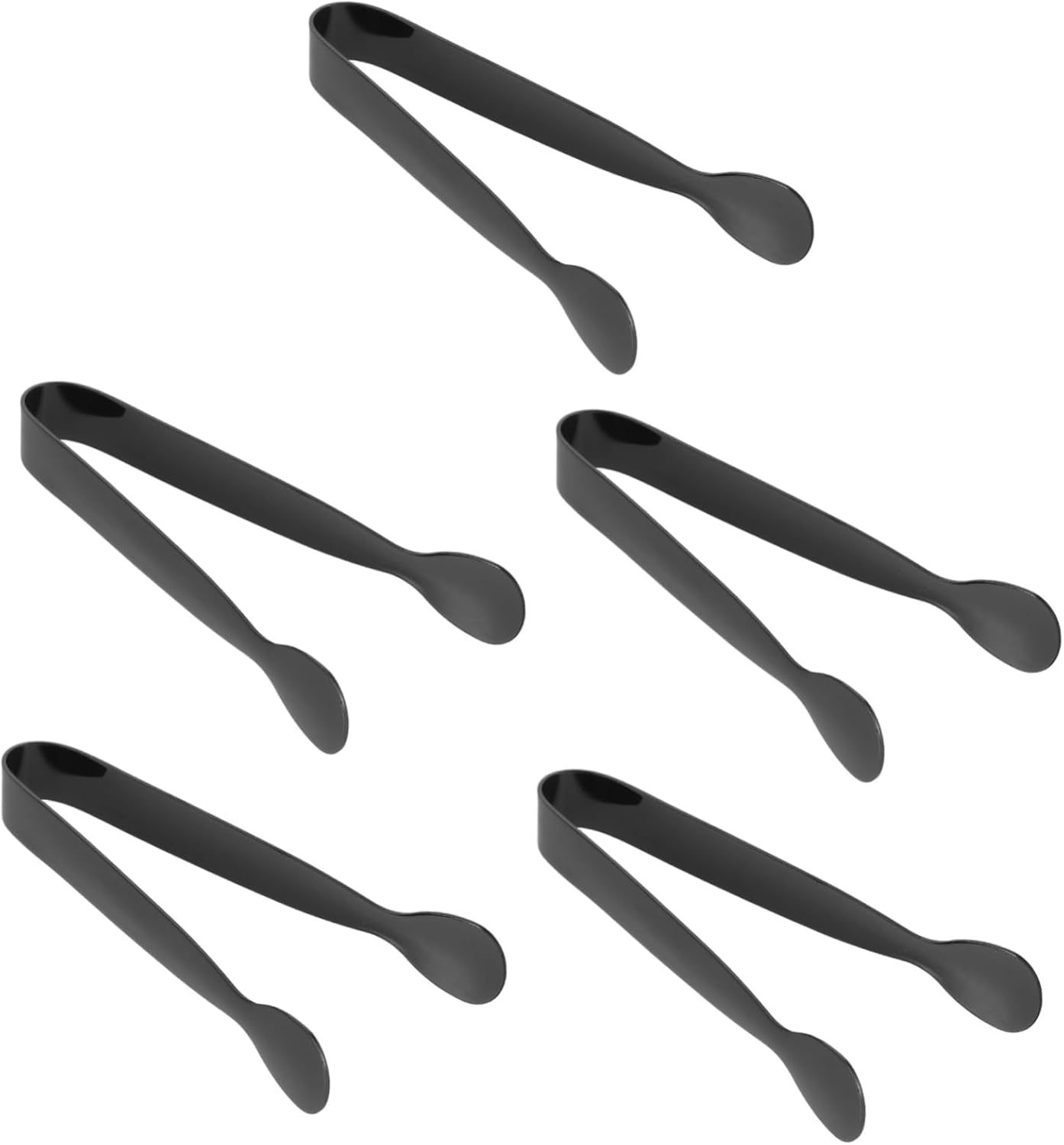 Cabilock 5pcs Small Tongs: Mini Bread Clip Stainless Steel Ice Sugar Cube Tongs for Coffee Bar Wedding Serving Clip for Snacks Appetizers