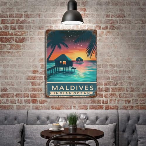 Décoration murale rétro fer Maldives pour transformer un mur vide