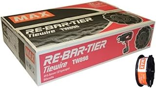 MAX TW898 Rebar Tie Wire 21 Gauge Black - 50 Rolls Pack for RB398 RB518 Rebar Tiers