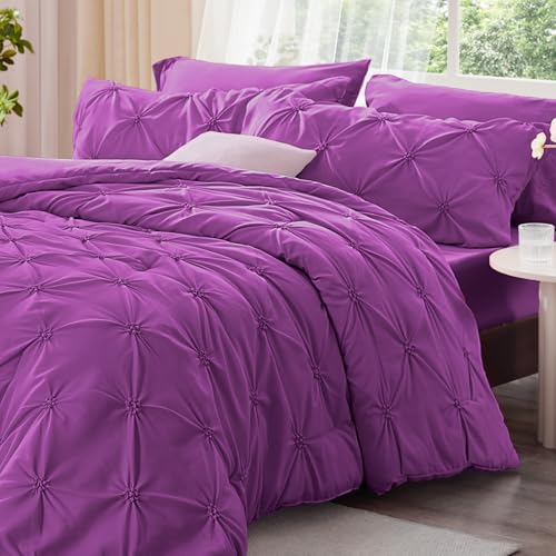 Image of BEDELITE Queen Comforter Set Purple,Lightweight & Soft Comforter