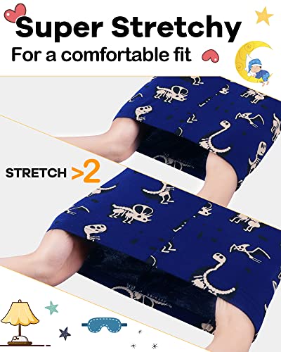 Image of DAUGHTER QUEEN Boys Pajamas 4 Pieces Long Set 100% Cotton Sleepwear Size 18 Months-12 Years