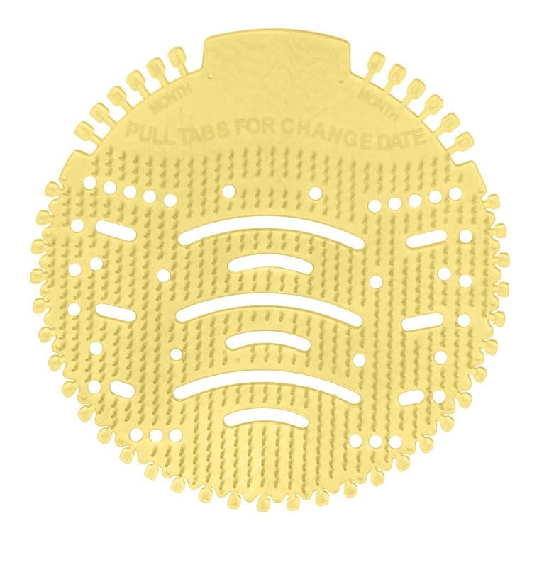 MAPEL Urinal Screen Fresh Scented Anti-Splash Toilet Mat Bathroom Deodorizer Spatter with Air Freshener (Lemon flavour, Pack of 20)