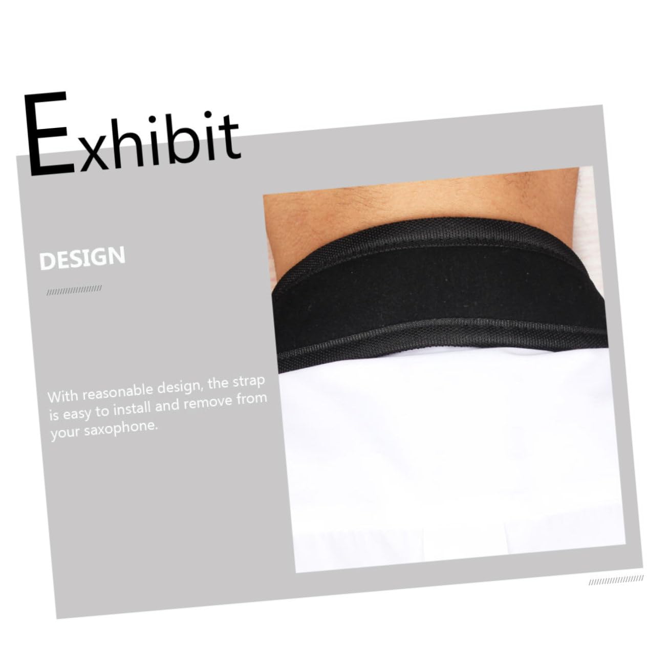 ibasenice Ceinture Pratique pour Saxophone Ténor en Coton Noir Confortable et Facile à Retirer Sangle de Saxophone et Finition Soignée Design Unique