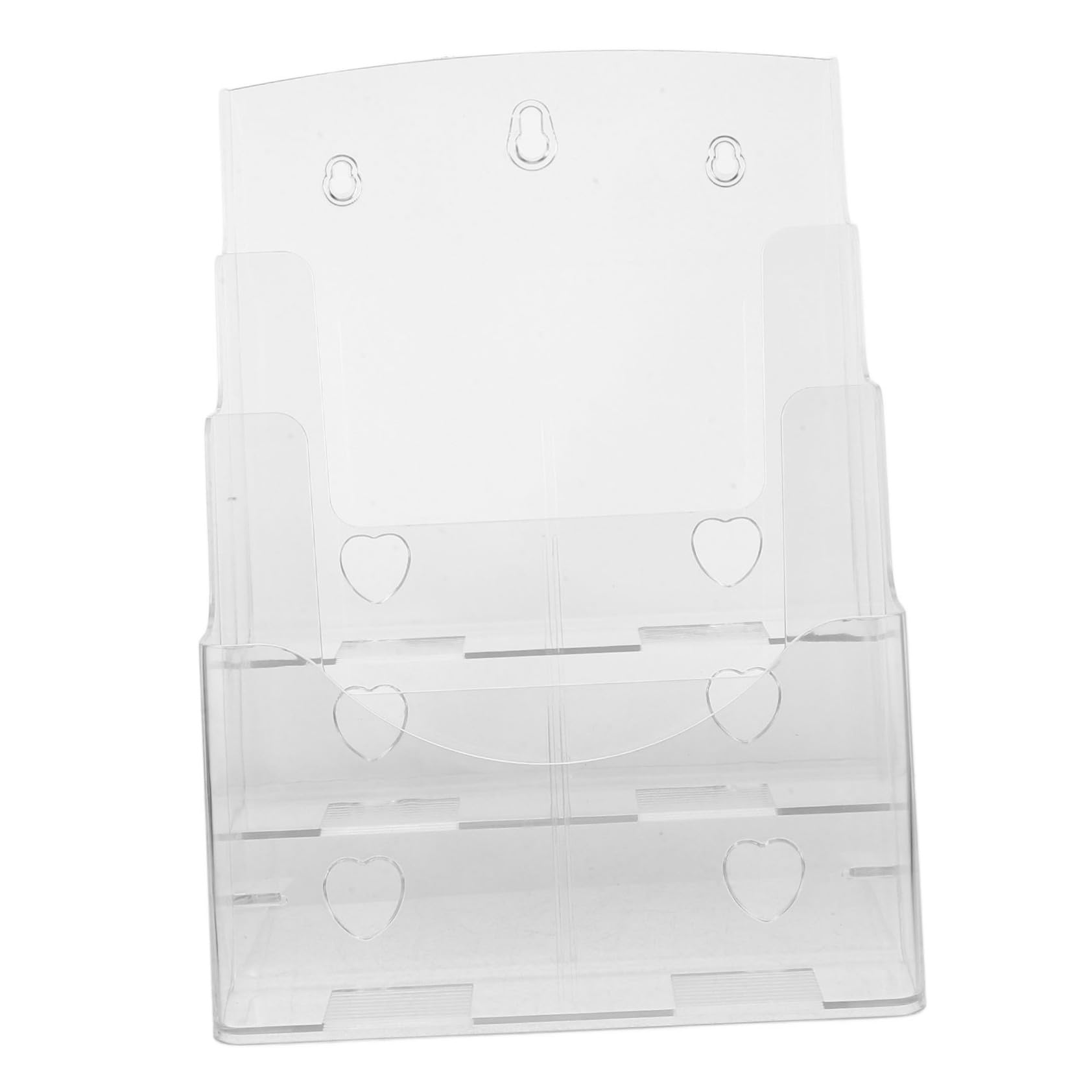 NUOBESTY Organizador de Literatura en PS Expositor de Folletos A4 Fácil Instalación de 3 Niveles y Visibilidad para Oficinas y Ferias