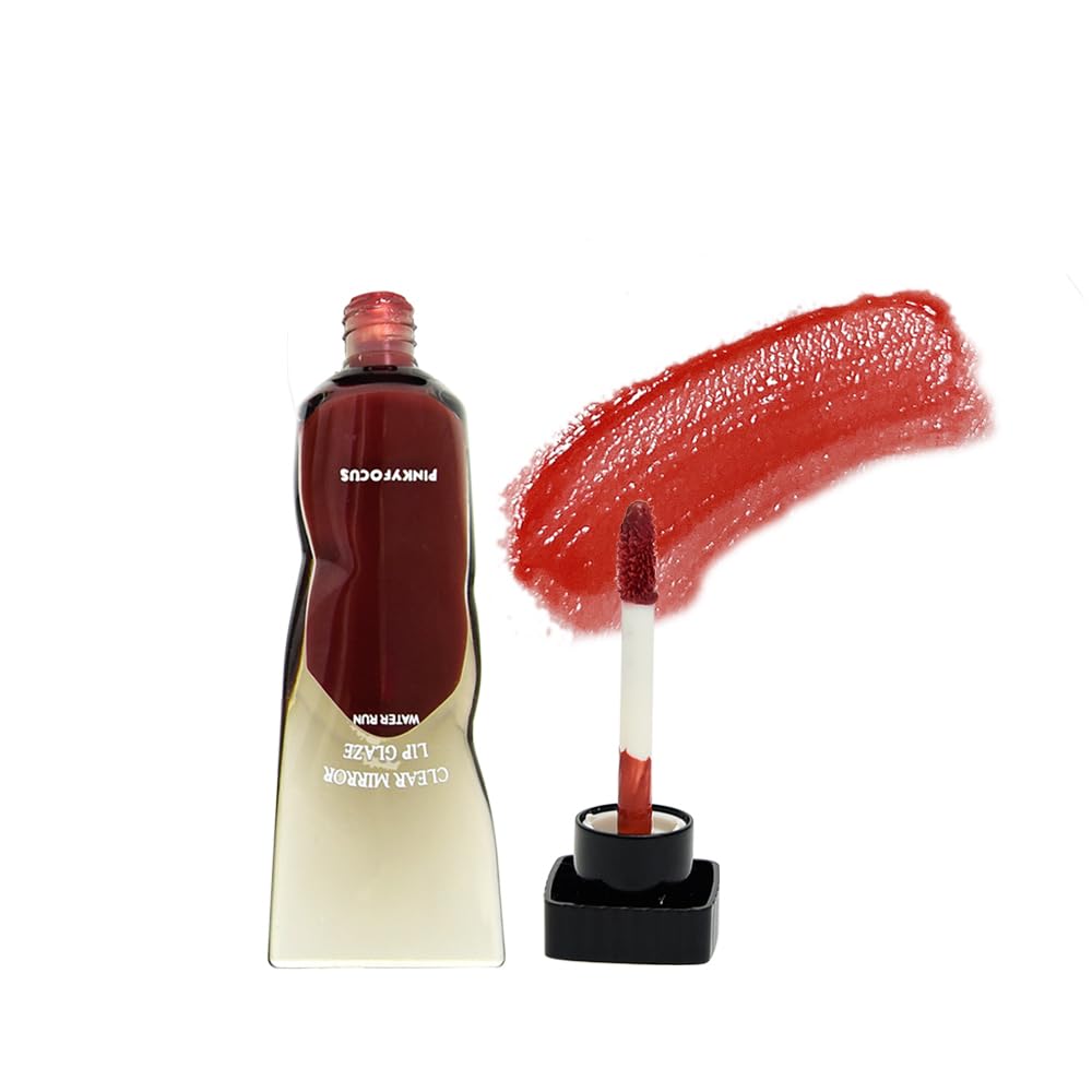 IBI Lip Stay Glossy Lip Gloss, Shiny and Vegan Tinted lip Stain, Lip Gloss non-stick cup, Non-Sticky and Lightweight Formula for Lip Color and Shine (Mature beauty)