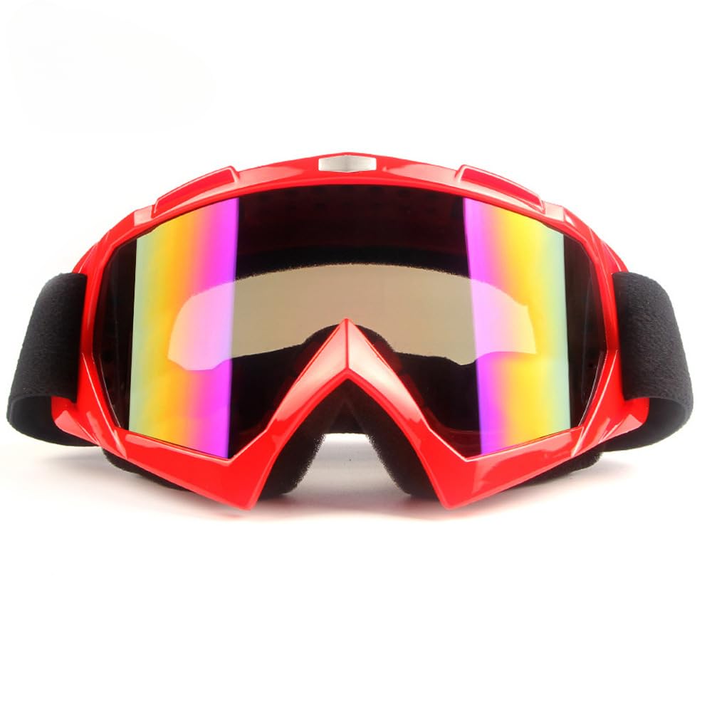 Generisch Motocross Brille,Cross Brille,Motorradbrille Outdoor-Sportbrille Motorrad Cross-Country-Brille Fahrerhelm mit Schutzbrille ausgestattet
