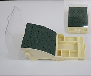 Dental Bur Block Holder with Cover,142 Holes Dental Bur Box Organizer Case with Pull Out Drawer