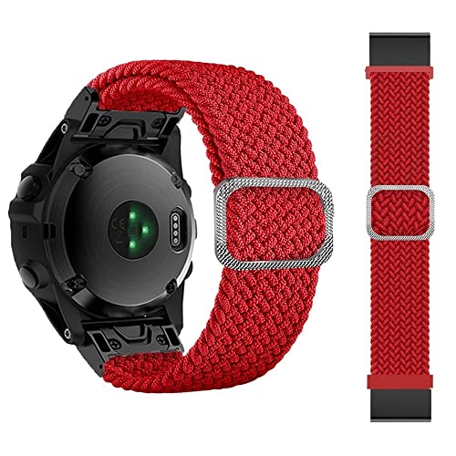Bracelet Garmin Fenix 7X 6X Pro tressé haut de gamme Solo Loop 26 mm agate