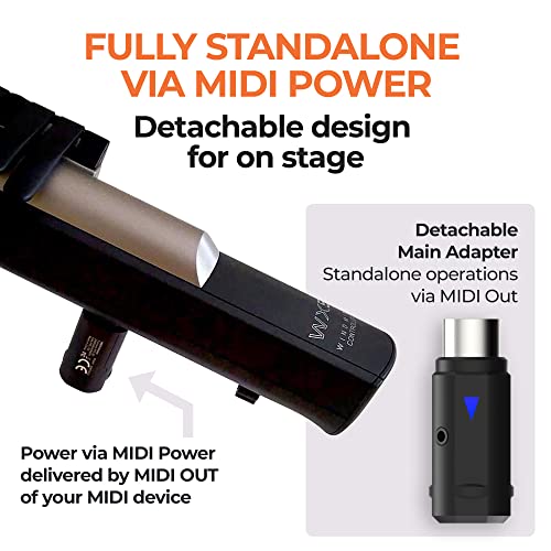 Image of CME WIDI Master - Bluetooth (5) MIDI Adapter for 5-PIN DIN MIDI - No Battery, Powered via MIDI Out - Wireless MIDI for Synthesizer EWI Keytar Pedalboard Digital Piano | 5-pin DIN, Ultra Low 3ms Latency, No Battery, Powered via MIDI Out