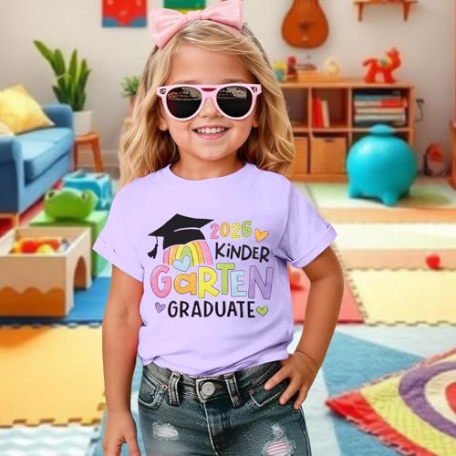 Image of Kindergarten Graduation Shirt for Girl: Last Day of School Shirt Kids 2026 Preschool Graduation Gift Tee Top