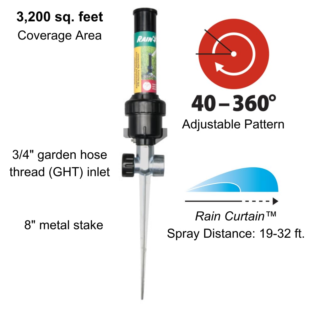 Rain Bird 32SASP Wirnik z końcówką węża z napędem na małym kolcu, wzór 40° - 360°, odległość natrysku 19'- 32'