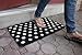 Entryways White Polka Dots Handmade, Hand-Stenciled, All-Natural Coconut Fiber Coir Doormat 18