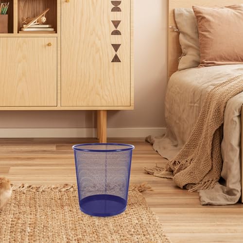 Image of PRETYZOOM Small Trash Can 3 Gallon Open Top Waste Basket, Round Mesh Garbage Can Container Recycling Bin for Offices, Bathrooms, Laundry Room, Kitchens, Kids Rooms, Dorms
