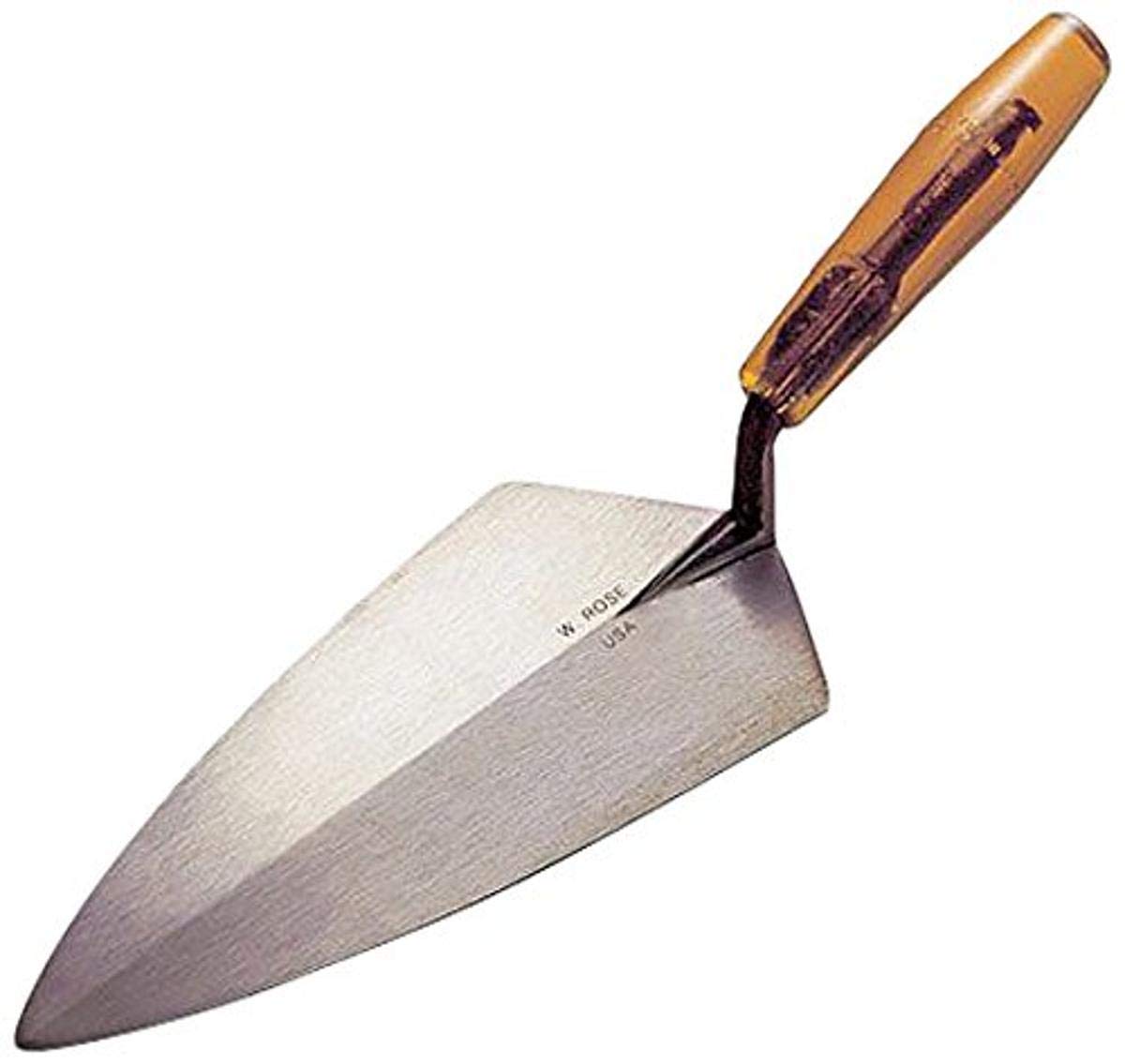 Kraft Tool Co. Silver,Brown,Black Kraft Tool Ro1410-10 1/2 10-1/2" Philadelphia Brick Trowel W/Plastic Handle