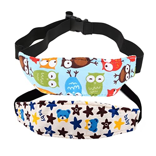 Kopfhalterung für Kindersitze, 2 Stück Autositz-Kopfstützen-Gurte, verstellbare Kindersitz-Kopfstütze, Kinderwagen-Kopfstütze, Kinderwagen-Kopfstütze, Schultergurt für Kinder Cover