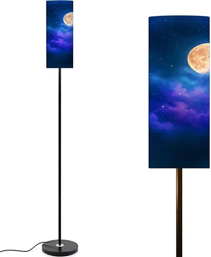 Miniatura 9 de Floor Lamps with Remote Control Distant Nebula far Away Galaxy Foot Switch Pole Lamps Modern Tall Standing Lamp for Bedroom Living Room 9W Dimmable