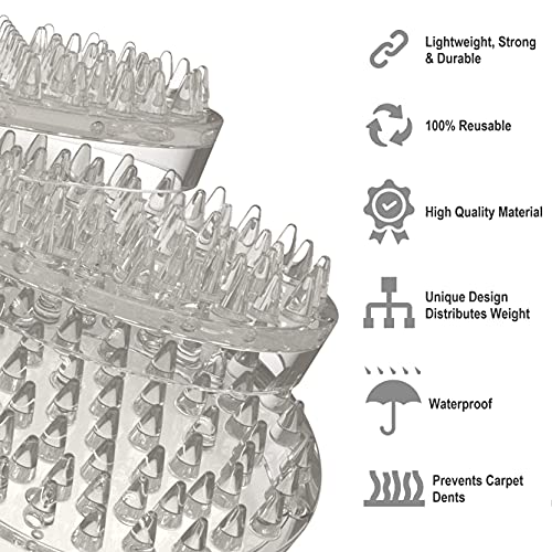 Medipaq Spiked Carpet Protector Cups - 16 Pack Carpet Protectors for Furniture Legs - 5.4 cm Outer Diameter Caster Cups to Protect Carpet from Dents - Image 6
