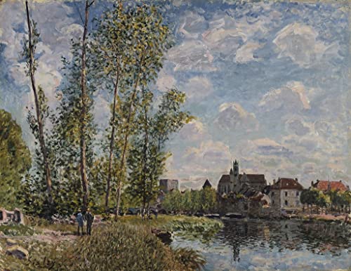 Tableaux Graffiti Art Mural Sisley : impression Moret Vue du Loing 60x90cm