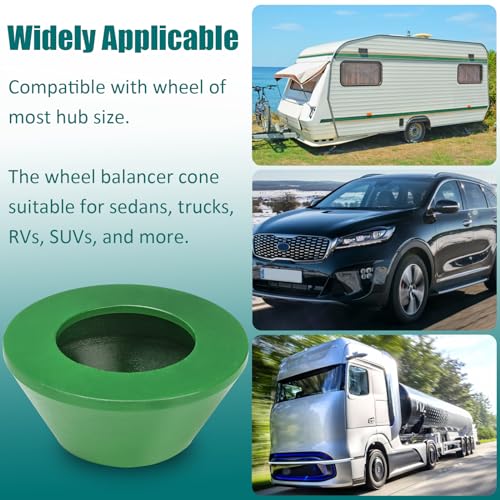 Image of Manual Tire Wheel Changer Centering Cone,Upgrade Wheel Adapter Cone for 1.67 inch Diameter Center Post Car Truck,Fit Up to 2.9 inch Hub Opening,Wheel Fitment Tool for Most Passenger Car Truck(Green)