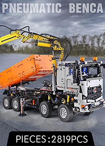 XJJY Technologie pneumatisches LKW-Modell, 2819 Teile große Moc-Terminal-Bausteine, mit Fernbedienung und Motoren… – Bild 4