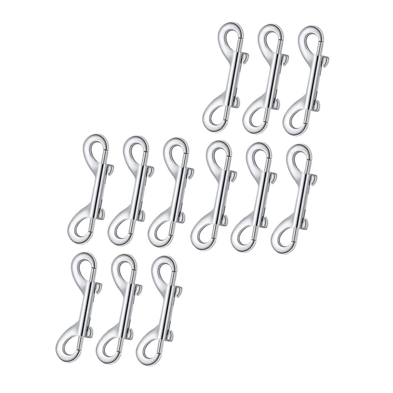 TIDTALEO Double Ended Bolt Snap Accessory Metal Dog Leash Hook Quick Release Silver Double-Headed Hook for Boating