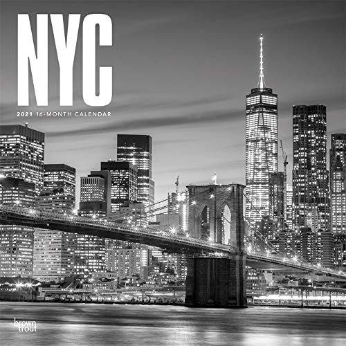 New York City Black & White 2021 12 x 12 Inch Monthly Square