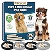 4 pack flea collar for dogs dog flea and tick collar 32 months flea and tick treatment for dog waterproof adjustable dog flea and tick prevention collar for small medium large dog puppy black grey  urban country home decor