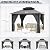 SOLIGEL 10'x12' Hardtop Gazebo, Metal Gazebo with Double Galvanized Steel Roof, Permanent Outdoor Pergola with Curtain and Netting for Patio, Backyard, Deck